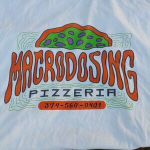 Psychedelic Macrodosing Pizzeria t-shirt Men's XL